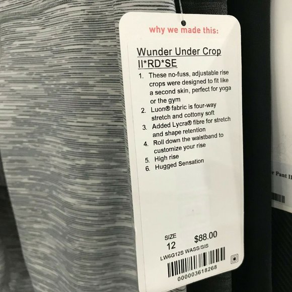 Lululemon Wunder Under High Rise Crop WASS/SIS - Picture 3 of 4